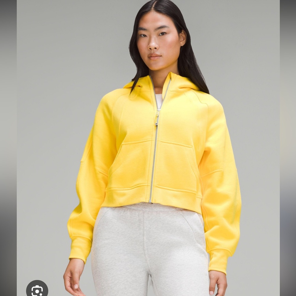RARE Bright yellow zip hoodie